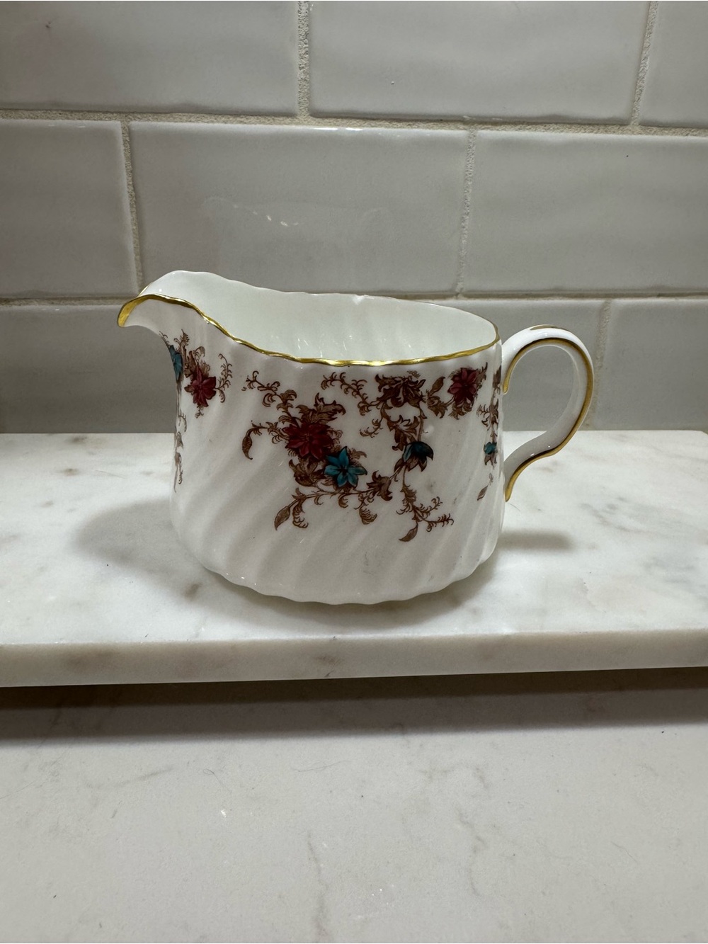 Minton Ancestral Fine Bone China Creamer – England Discontinued Pattern Vintage